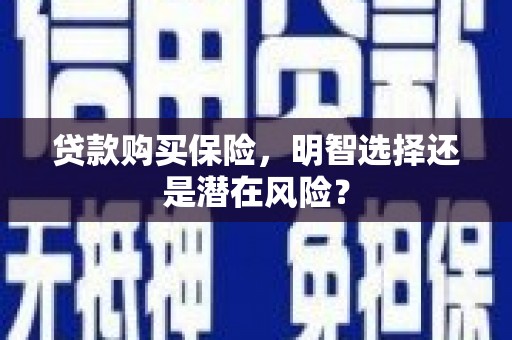 邛崃贷款购买保险，明智选择还是潜在风险？
