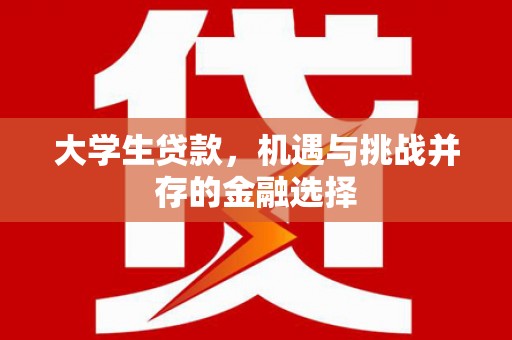 邛崃大学生贷款，机遇与挑战并存的金融选择