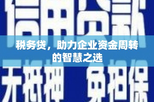 邛崃税务贷，助力企业资金周转的智慧之选
