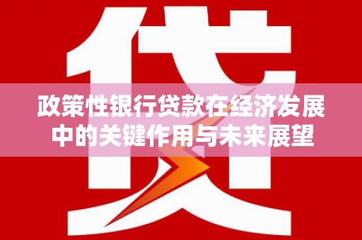 邛崃政策性银行贷款在经济发展中的关键作用与未来展望