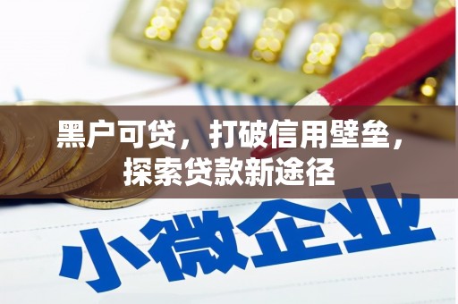 邛崃黑户可贷，打破信用壁垒，探索贷款新途径