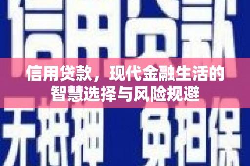 邛崃信用贷款，现代金融生活的智慧选择与风险规避