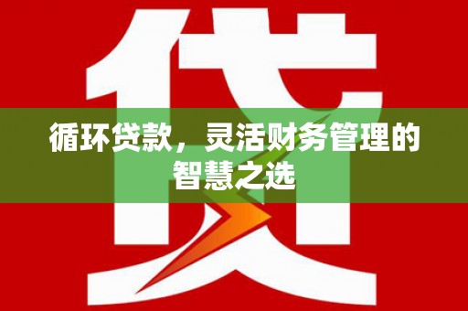 邛崃循环贷款，灵活财务管理的智慧之选