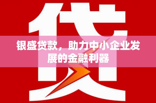 邛崃银盛贷款，助力中小企业发展的金融利器