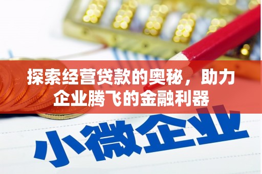 邛崃探索经营贷款的奥秘，助力企业腾飞的金融利器