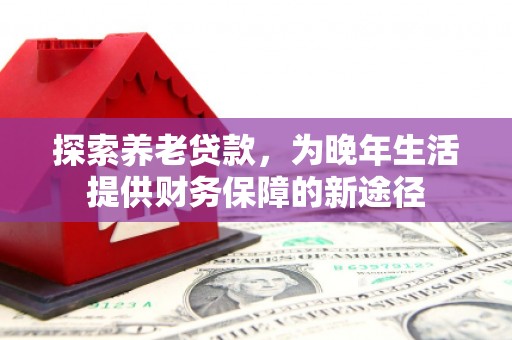 邛崃探索养老贷款，为晚年生活提供财务保障的新途径