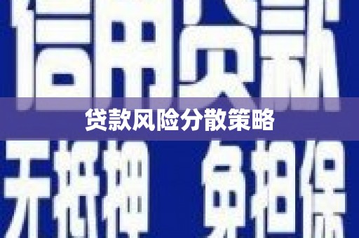邛崃贷款风险分散策略
