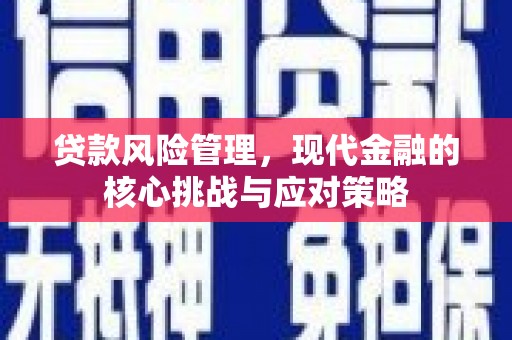 邛崃贷款风险管理，现代金融的核心挑战与应对策略