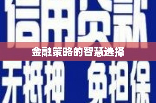 邛崃金融策略的智慧选择